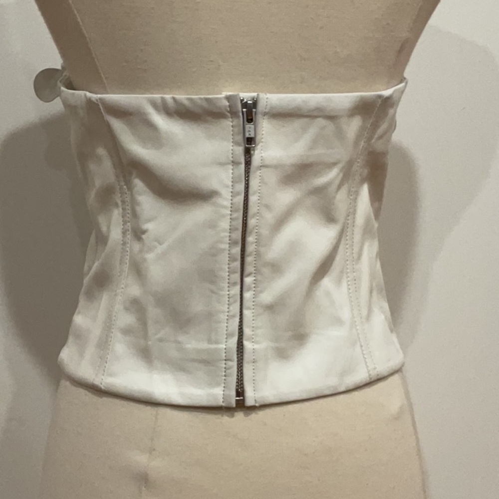Lovers and Friends Nova Faux Leather Bustier in Bone, Size: S - Picture 9 of 9